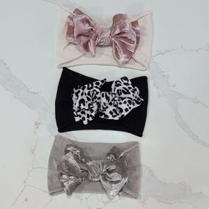 BABY BLING FAB Stylish Kids Headband Set - Pink, Black, Gray